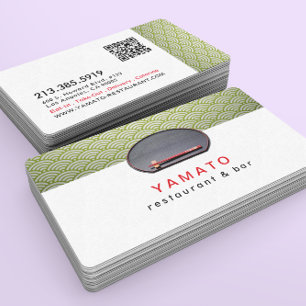 Japanese Asian Restaurant Chef Catering Business Card