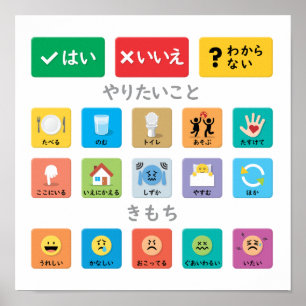 Japanese Autism AAC PECS Pointing Communication 02 Poster