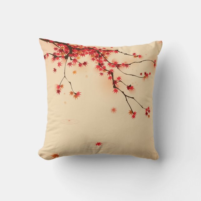 Japanese Autumn Art Cushion (Front)