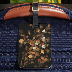 Japanese Autumn Flowers & Vintage Art  Luggage Tag