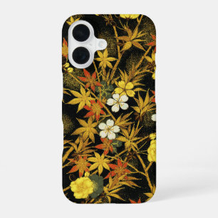 Japanese Autumn Leaves Antique Botanical iPhone 16 Case
