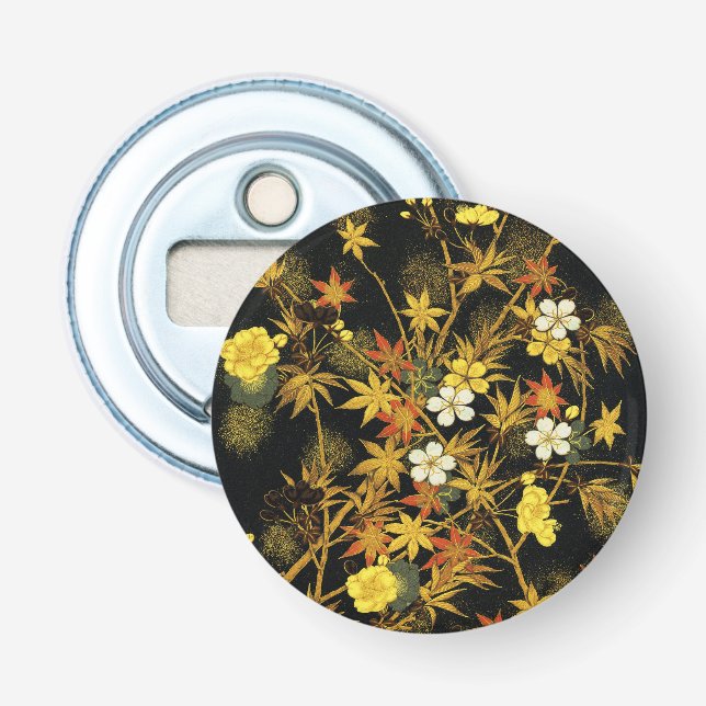 Japanese Autumn Leaves Antique Rich Classic Art Bottle Opener (Front)