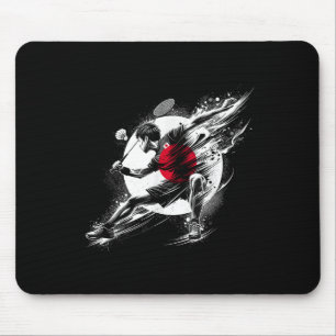 Japanese Badminton Sport Patriot Japan Shuttle  Mouse Pad