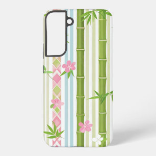 Japanese Bamboo Floral Pattern Samsung Galaxy Case