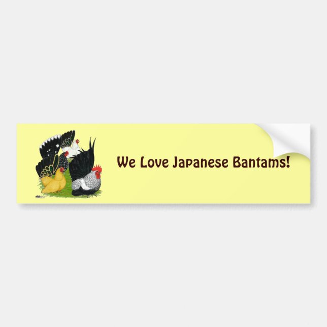 Japanese Bantam Quartet Bumper Sticker (Front)