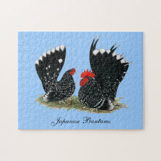 Japanese Bantams Mottled Jigsaw Puzzle