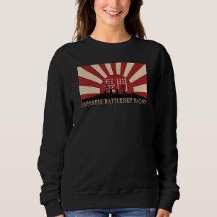 Japanese Battleship Nagato Rising Sun Flag Sweatshirt