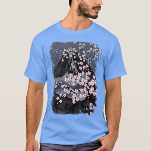 Japanese Beautiful Cherry Blossom, Sakura with Mou T-Shirt