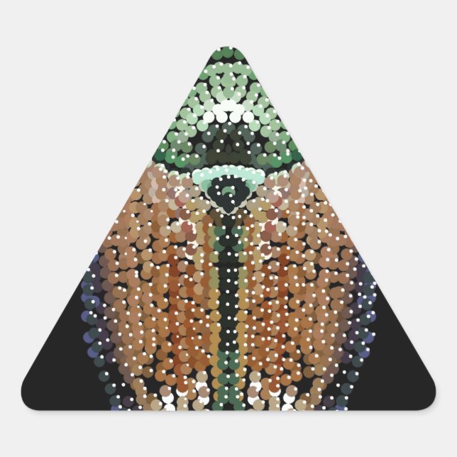 Japanese Beetle Triangle Sticker (Front)