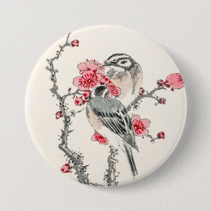 Japanese Birds 3 7.5 Cm Round Badge