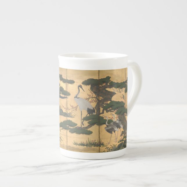 Japanese Birds and Flowers of the Four Seasons Bone China Mug (Front Right)