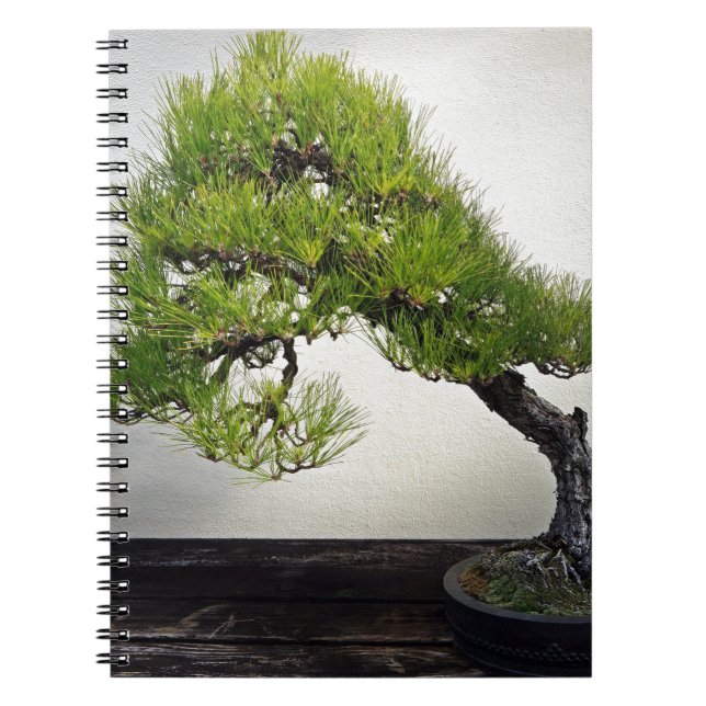 Japanese Black Pine Bonsai Spiral Notebook (Front)