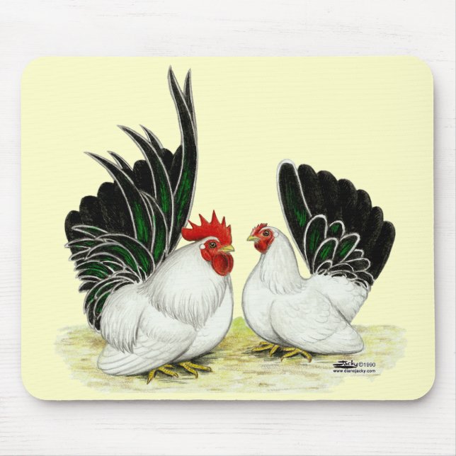 Japanese Blacktail Bantams Mouse Pad (Front)
