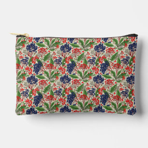 Japanese Blue and Red Berries Accessory Pouch