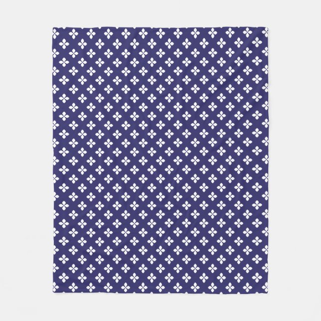 Japanese Blue Fleece Blanket (Front)