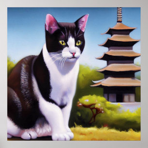 Japanese Bobtail Cat Poster