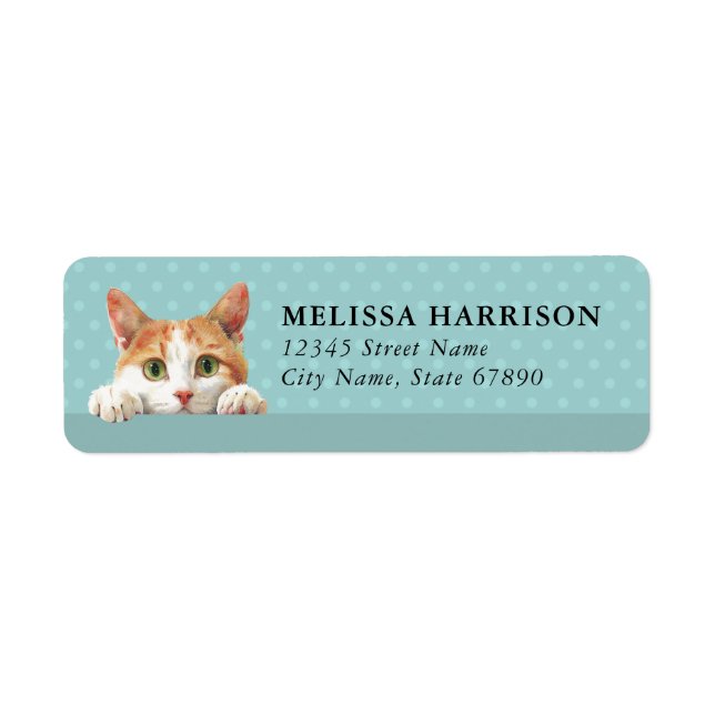 Japanese Bobtail Cat Return Address Labels (Front)