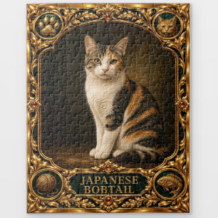 Japanese Bobtail, Jewelled Heirloom Art Jigsaw Puzzle