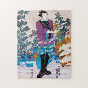 Japanese Bonsai Master, Kuniyoshi, Ukiyo-e Jigsaw Puzzle