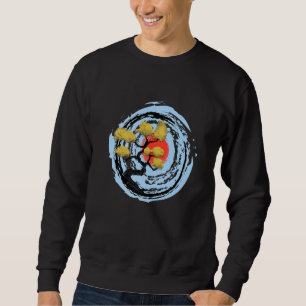 Japanese Bonsai Tree Over Japan Risinig Sun Sweatshirt
