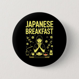 Japanese Breakfast Zen Morning Miso Rice Tea Graph 6 Cm Round Badge