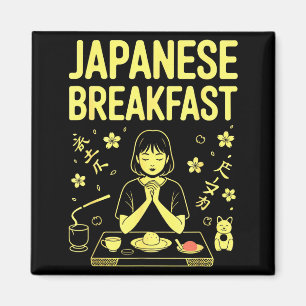 Japanese Breakfast Zen Morning Miso Rice Tea Graph Magnet