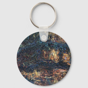 Japanese Bridge by Claude Monet, Vintage Fine Art Key Ring