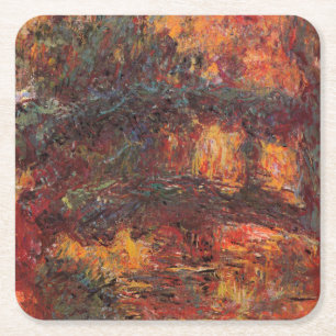 Japanese Bridge - Claude Monet - c1920 Square Paper Coaster