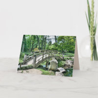 japanese bridge greeting card