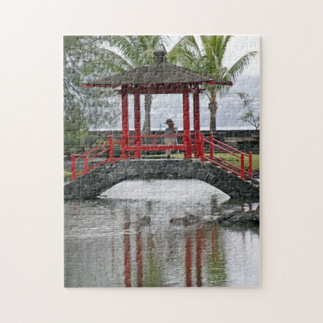 Japanese Bridge in Hilo, Hawaii Jigsaw Puzzle (Vertical)