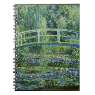 Japanese Bridge Over Water Lilies Notebook
