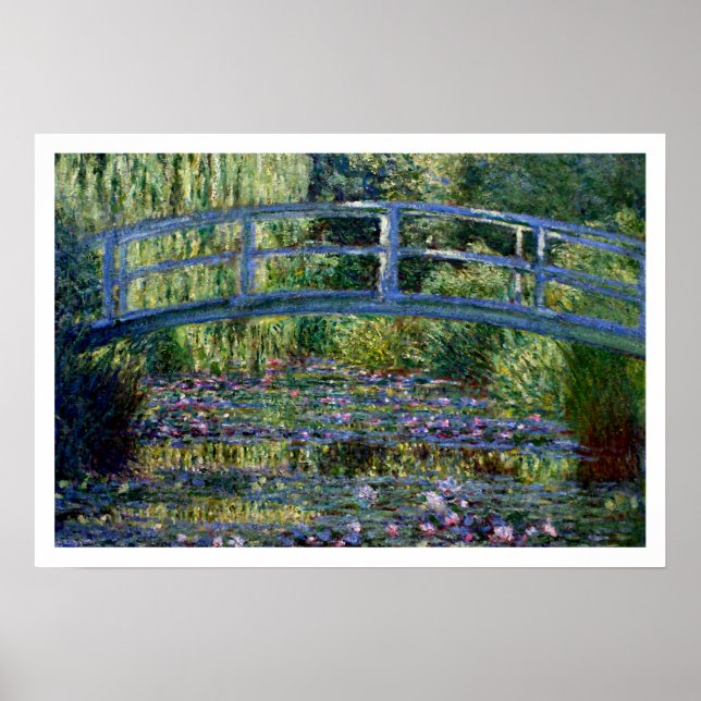 Japanese Bridge - Pont Japonais - by Claude Monet Poster (Front)