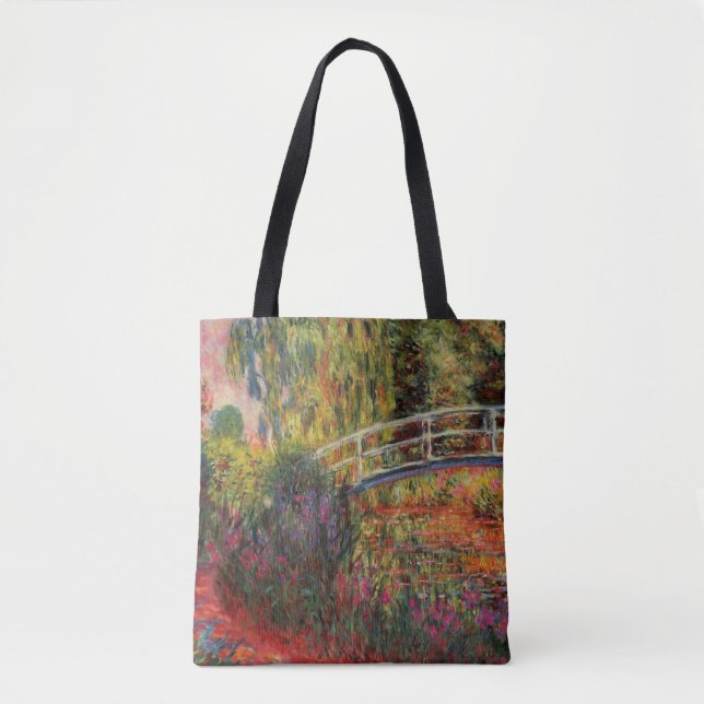 Japanese Bridge Water Lily Pond by Claude Monet Tote Bag (Front)