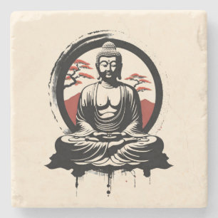 Japanese Buddha Zen Stone Coaster