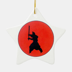 Japanese Bushido Ceramic Tree Decoration