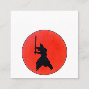 Japanese Bushido Way Of The Warrior Square Business Card