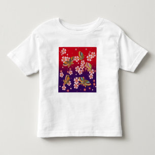 Japanese Butterflies Amid Sakura Blossoms Toddler T-Shirt