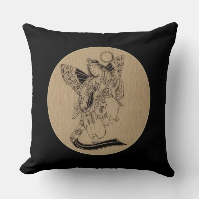 Japanese Butterfly Angel Cushion (Front)