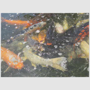 Japanese Carp Koi Fish Swimming Tissue Paper