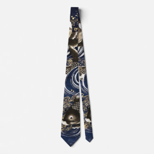 Japanese carps Neck Tie