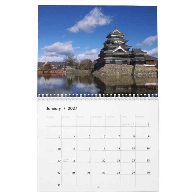 Japanese Castles Calendar 2015 (Jan 2027)