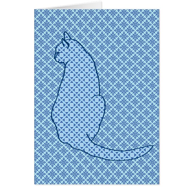 Japanese Cat - Blue Kimono Print (Front)