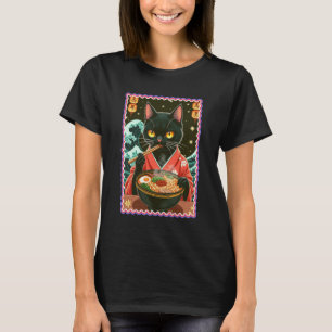 Japanese Cat Ramen Wave of Greatness Vintage Art  T-Shirt