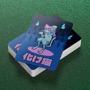 Japanese Cat Yokai Bakeneko Playing Cards