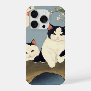 Japanese Cats Blossom Tree iPhone Case