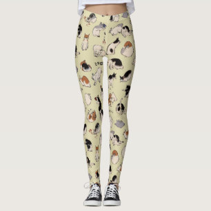 Japanese Cats (Colour Chengeable ) Leggings