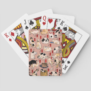 Japanese Cats Ukiyo-e Art Funny Playing Cards