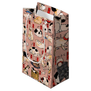 Japanese Cats Ukiyo-e Art Funny Small Gift Bag