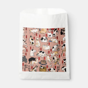 japanese cats Ukiyo-e Funny kitty Favour Bags