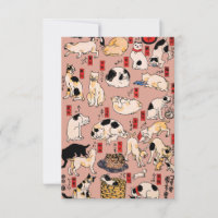 japanese cats Ukiyo-e Funny kitty